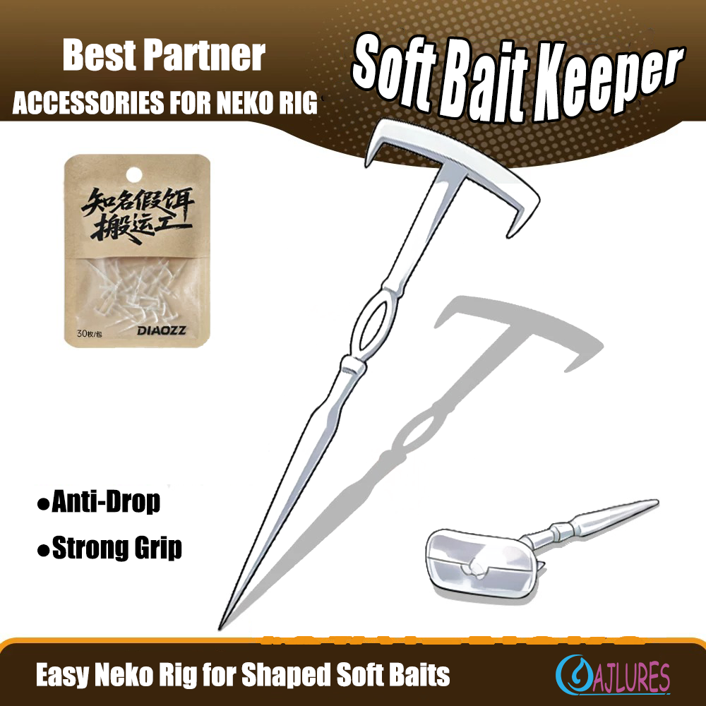 Fishing Lure Soft Plastic - 30Pcs Neko Keeper Soft Bait Keeper