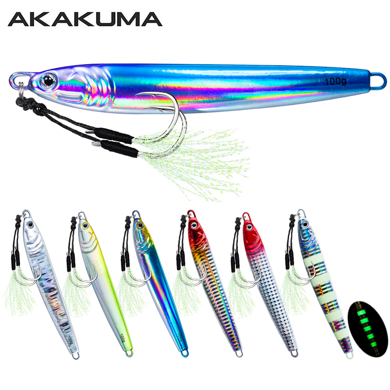 7Pcs 40g 60g 80g 100g Luminous - огляд і ціна Fishing Lure Spoon