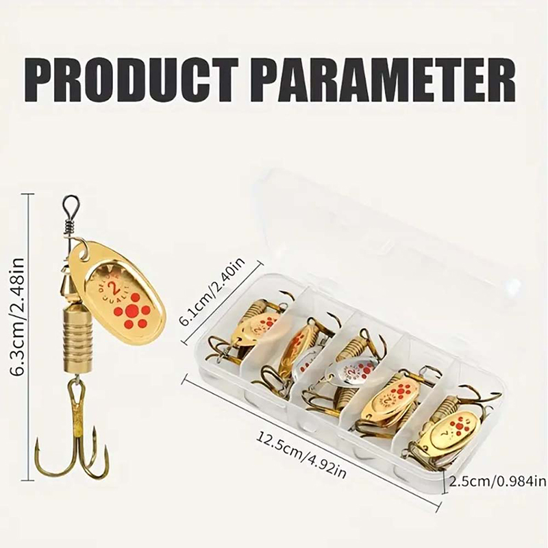 JSFUN 10pcs Spinner Lure Set w - огляд і ціна Fishing Lure Blade Bait