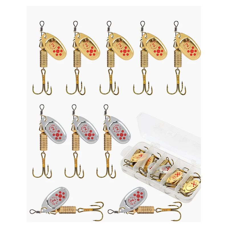 JSFUN 10pcs Spinner Lure Set w - огляд і ціна Fishing Lure Blade Bait